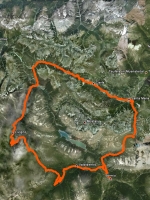 Small map of the Ofenpass Loop road bike ride, Bormio Italy