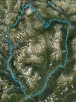 Small map of the Bernina Loop road bike ride, Bormio Italy