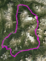 Small map of the Mortirolo/Gavia Loop road bike ride, Bormio Italy