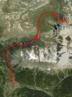 Small map of the Stelvio Pass Out And Back road bike ride, Bormio Italy
