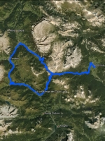 Small map of the La Villa Loop road bike ride, Cortina d'Ampezzo Italy